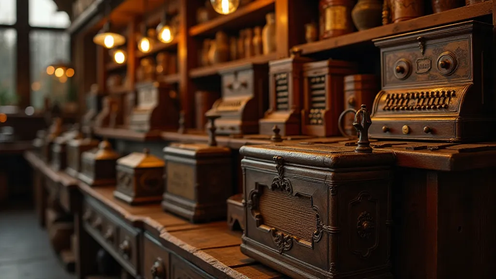 Collection of antique wooden accordions