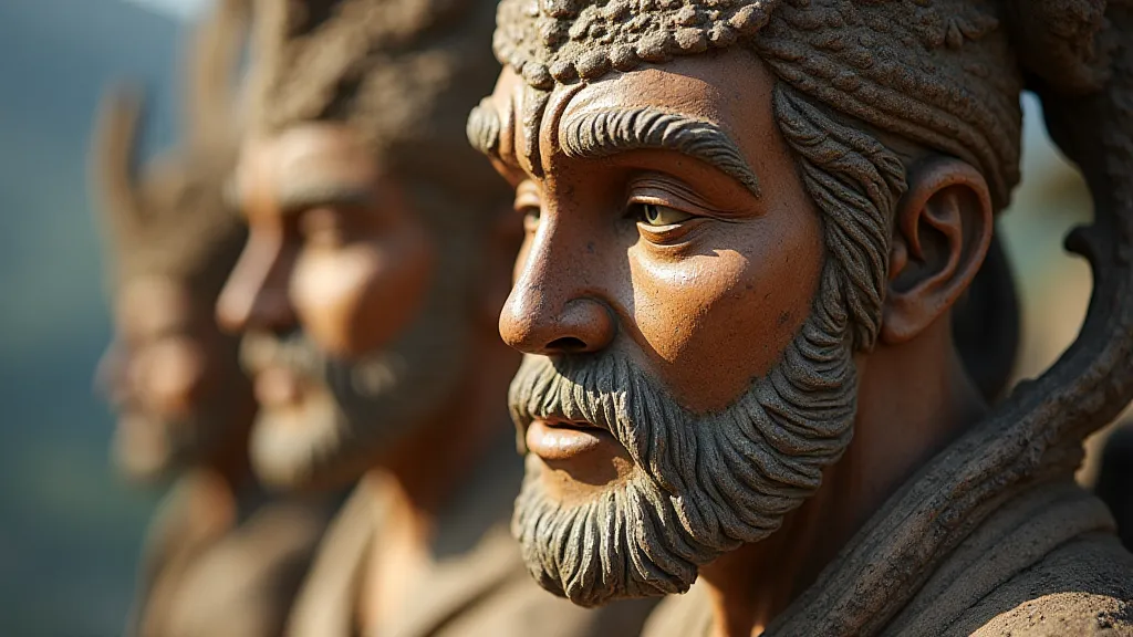 Baltic wood carving of a sea spirit