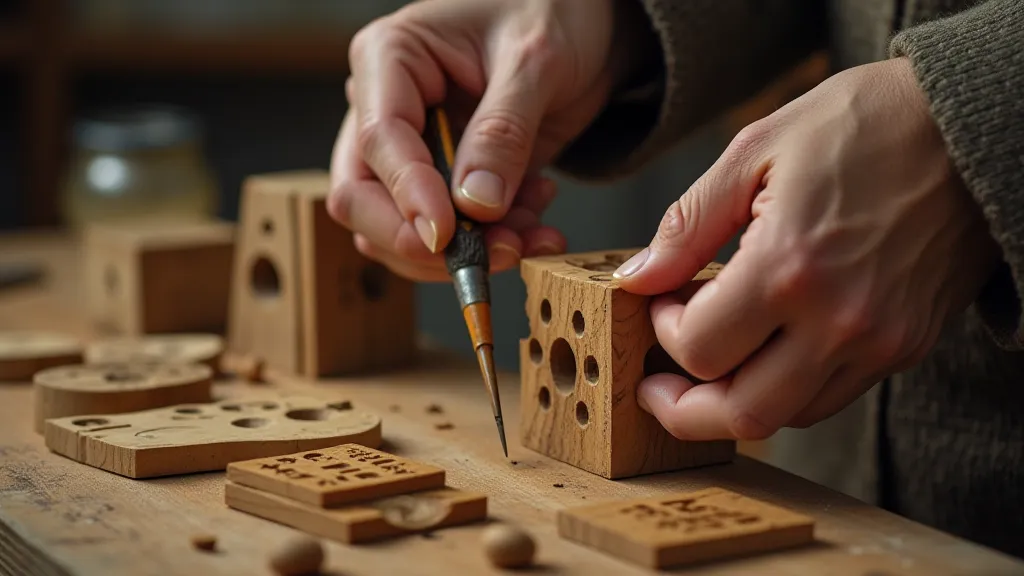 Japanese craftsman carving Hinoki cypress