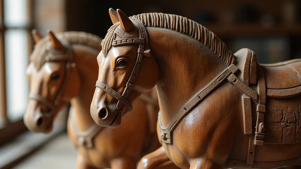 Scandinavian wood carving of a horse